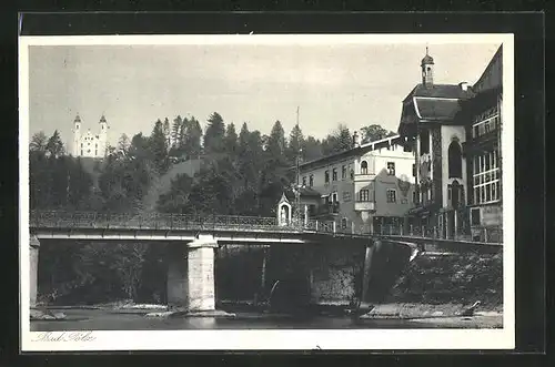 AK Bad Tölz, Ortspartie mit Schloss