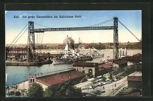 AK Kiel, Die grosse Schwebefähre der Kaiserlichen Werft