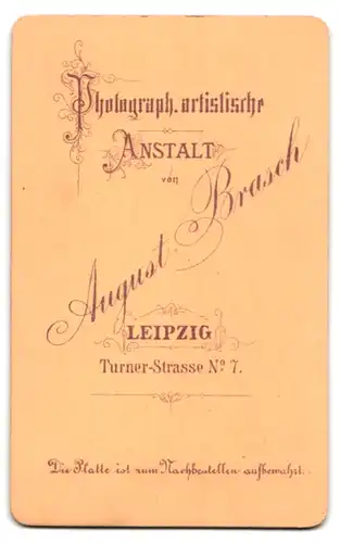 Fotografie A. Brasch, Leipzig, Turnerstr. 7, Portrait Edelmann mit Vollbart im Anzug