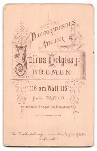 Fotografie Julius Ortgies Jr., Bremen, am Wall 116, Portrait Herr im Anzug mit Vollbart
