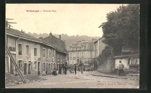 AK Villerupt, Grande-Rue, Strassenpartie