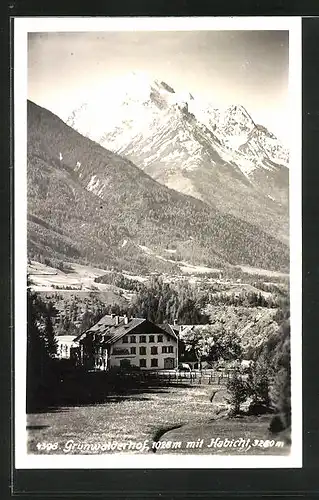 AK Innsbruck-Patz, Hotel Grünwalderhof mit Habicht