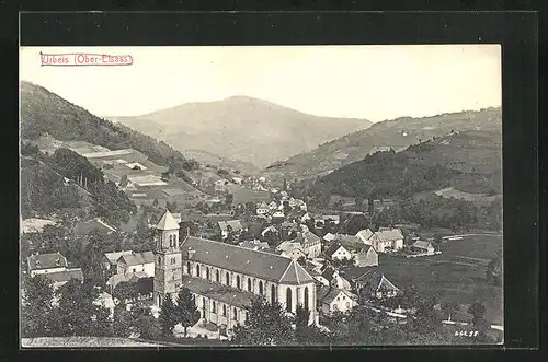 AK Urbeis /Ober-Elsass, Teilansicht mit Kirche