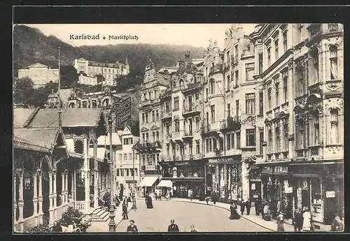 AK Karlsbad, Marktplatz
