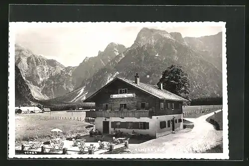 AK Grünau im Almtal, Almsee, Gasthaus Deutsches Haus