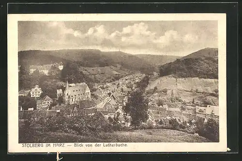 AK Stolberg i. Harz, Blick von der Lutherbuche