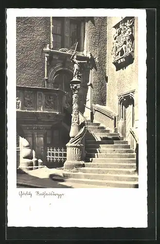 AK Görlitz, Rathaustreppe von 1537