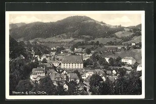 AK Weyer a. d. Enns, Ortsansicht aus der Vogelschau