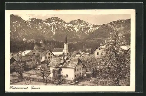 AK Goisern, Totalansicht von der Kirche