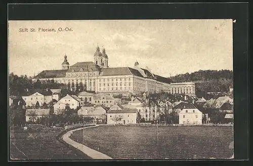 AK St. Florian, Totalansicht vom Stift St. Florian