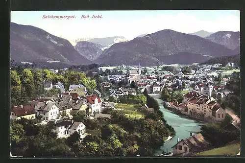 AK Bad Ischl, Salzkammergut, Teilansicht