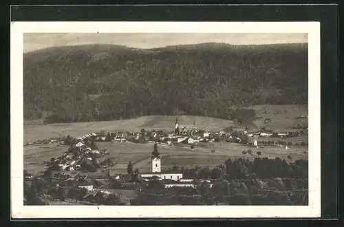 AK Aigen-Schlägl, Teilansicht mit Kirche