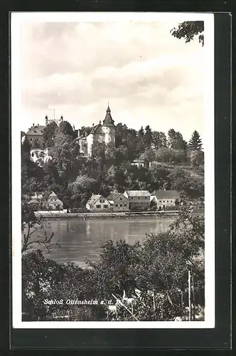 AK Ottensheim, Teilansicht mit Schloss