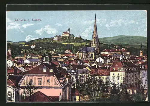 AK Linz /Donau, Pöstlingberg und Mariendom