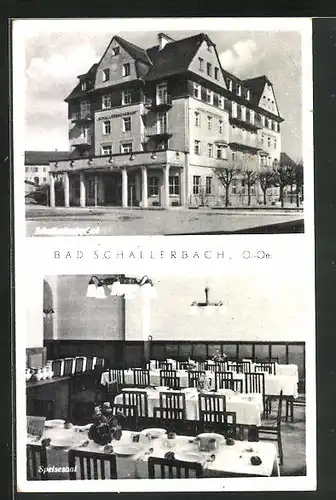 AK Bad Schallerbach, Hotel Schallerbacherhof mit Speisesaal