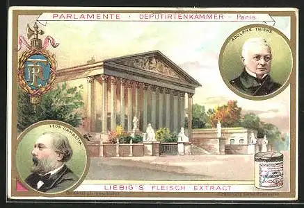 Sammelbild Liebig, Parlamente, Deputirtenkammer, Paris
