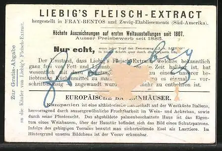 Sammelbild Liebig, Europäische Bauernhäuser, Italien, Campanien