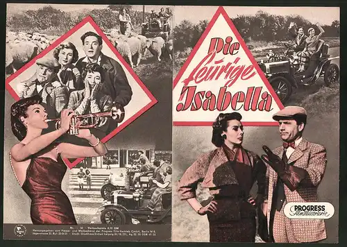 Filmprogramm PFI, Die feurige Isabella, John Gregson, Dinah Sheridan, Regie: Henry Cornelius