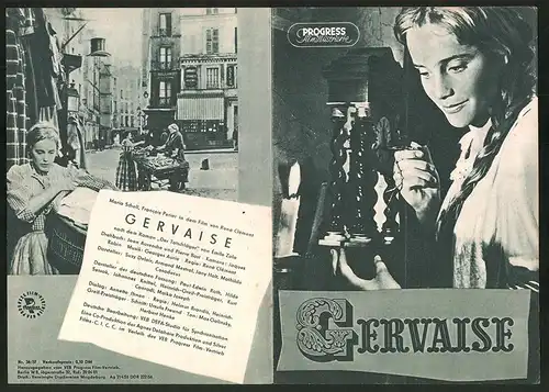 Filmprogramm PFI Nr. 36 /57, Gervaise, Suzy Delair, Armand Mestral, Regie: René Clément