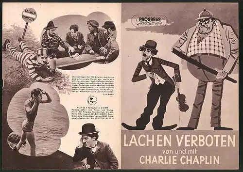 Filmprogramm PFI Nr. 49 /55, Lachen verboten, Charly Chaplin, Regie: Charlie Chaplin