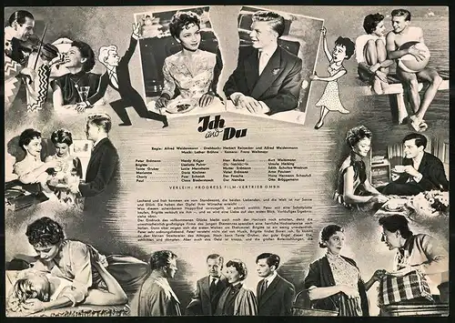 Filmprogramm PFI Nr. 74 /54, Ich und Du, Hardy Krüger, Liselotte Pulver, Regie: Alfred Weidenmann