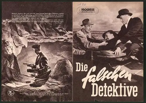 Filmprogramm PFI Nr. 39 /57, Die falschen Detektive, Harold Warrender, Jacques Brown, Regie: Darrel Catling