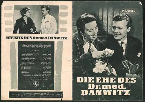 Filmprogramm PFI Nr. 71 /56, Die Ehe des Dr. med. Danwitz, Marianne Koch, Karlheinz Böhm, Regie: A. M. Rabenalt