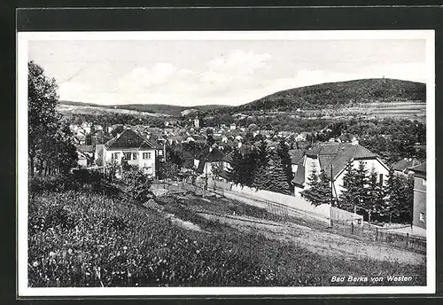 AK Bad Berka, Ortsansicht von Westen