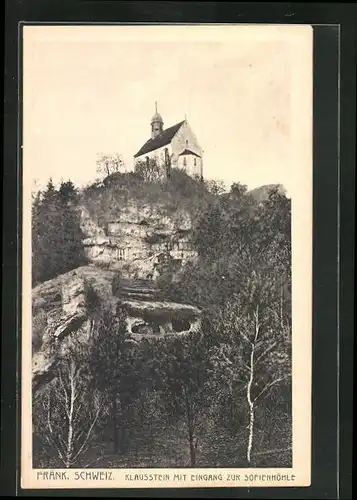 AK Ahorntal, Klausstein mit Eingang zur Sofienhöhle