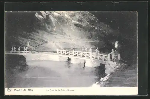 AK Grotte de Han, Le Pont de la Salle d`Armes, Höhle