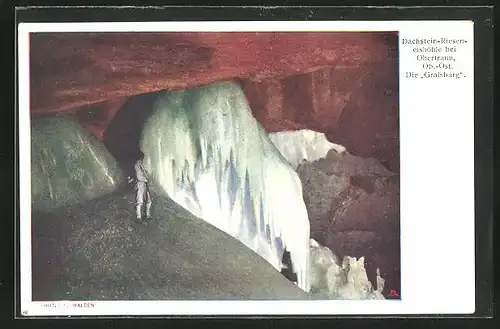 AK Obertraun, Dachstein-Rieseneishöhle - Die Gralsburg