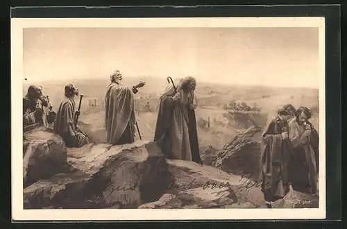 AK Passionsspiele Oberammergau 1922, Jesus weint über Jerusalem