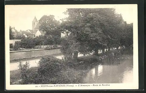 AK Nuits-sous-Ravières, L`Armancon - Route de Ravières