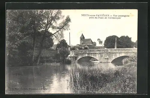 AK Nuits-sous-Ravières, Vue paysagiste près du Pont de l`Armancon