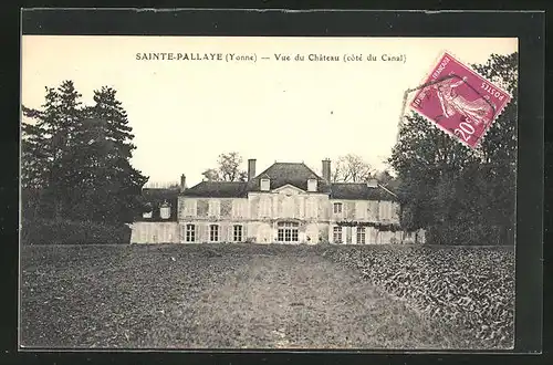 AK Sainte-Pallaye, Vue du Chateau (cotè du Canal)