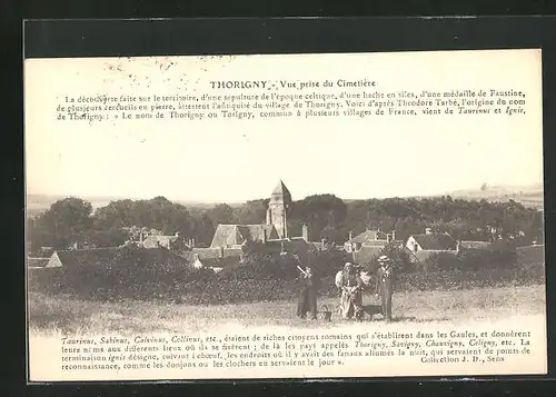 AK Thorigny, Vue prise du Cimetière