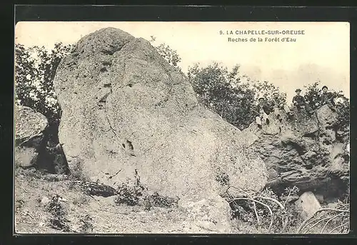 AK La Chapelle-sur-Oreuse, Roches de la Foret d`Eau