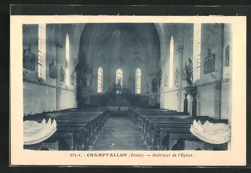 AK Champvallon, Intèrieur de l`Èglise