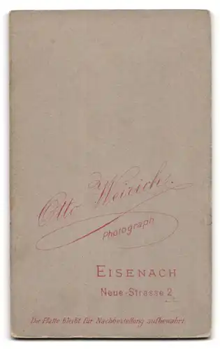 Fotografie Otto Weirich, Eisenach, Neue Str. 2, Portrait thüring. Soldat, Musiker, Schwalbennester