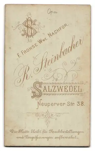 Fotografie R. Steinbacher, Salzwedel, Neuperver Strasse 38, Portrait junger Herr im Anzug mit Fliege