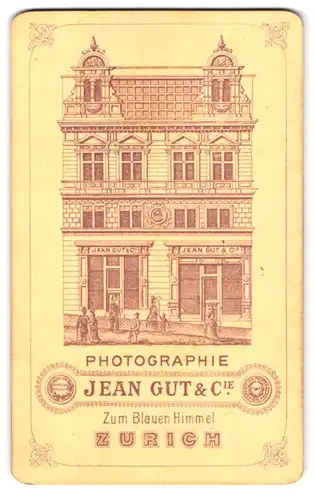 Fotografie Jean Gut & Co., Zürich, zum Blauen Himmel, Ansicht Zürich, Aussenansicht des Ateliers