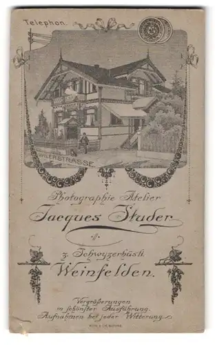 Fotografie Jacques Studer, Weinfelden, Wilerstrasse, Ansicht Weinfelden, Fotografisches Atelier von Aussen