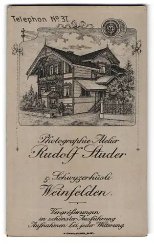 Fotografie Jacques Studer, Weinfelden, Wilerstrasse, Ansicht Weinfelden, Frontpartie des Ateliergebäudes