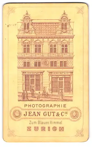 Fotografie Jean Gut & Cie., Zürich, zum Blauen Himmel, Ansicht Zürich, Frontansicht des Ateliers