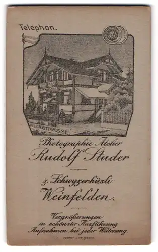 Fotografie Rudolf Studer, Weinfelden, Willerstrasse, Ansicht Weinfelden, Gebäudes des Ateliers