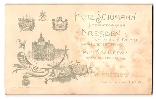 Fotografie Fritz Schumann, Dresden, Amalienstrasse 1, Ansicht Dresden, Ateliersgebäude in Dresden