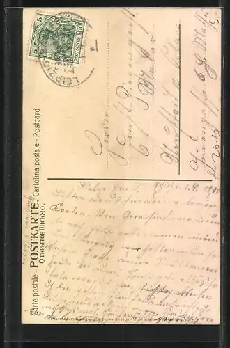 Künstler-AK Alfred Mailick: Bock auf Frühlingswiese
