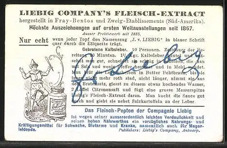 Sammelbild Liebig, Liebig Company`s Fleisch-Extract, Tibet, Rinder-Rassen: Yak