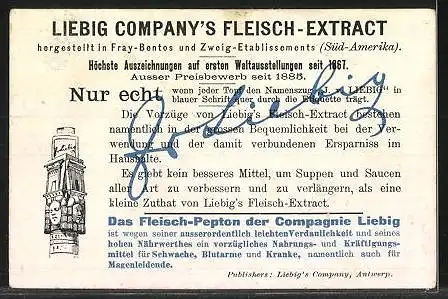 Sammelbild Liebig, Liebig Company`s Fleisch-Extract, Bau-Style, Aegyptisch, Indisch