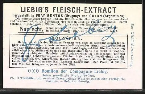 Sammelbild Liebig, Liebigs Fleisch-Extract, Sofia, Panorama, Mann auf Pferd mit Lasten